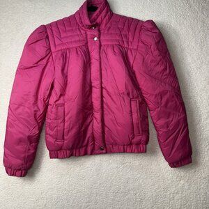 Vintage 80's Women's Ski Jacket Puffer Pink Size Medium Nylon Snow Winter